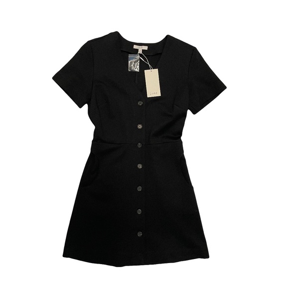 JOIE | Black | Short Sleeve | Button Up | Dress | Size XS - Picture 4 of 12